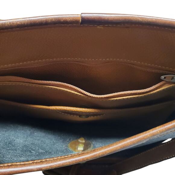 Vintage Dooney & Bourke Cavalry Spectator Bag Black Pebbled Leather - Picture 14 of 15